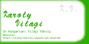 karoly vilagi business card
